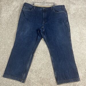 Duluth Trading Co Jeans Mens 46x28 Blue Denim Straight Fit Heavy‎ Duty Workwear